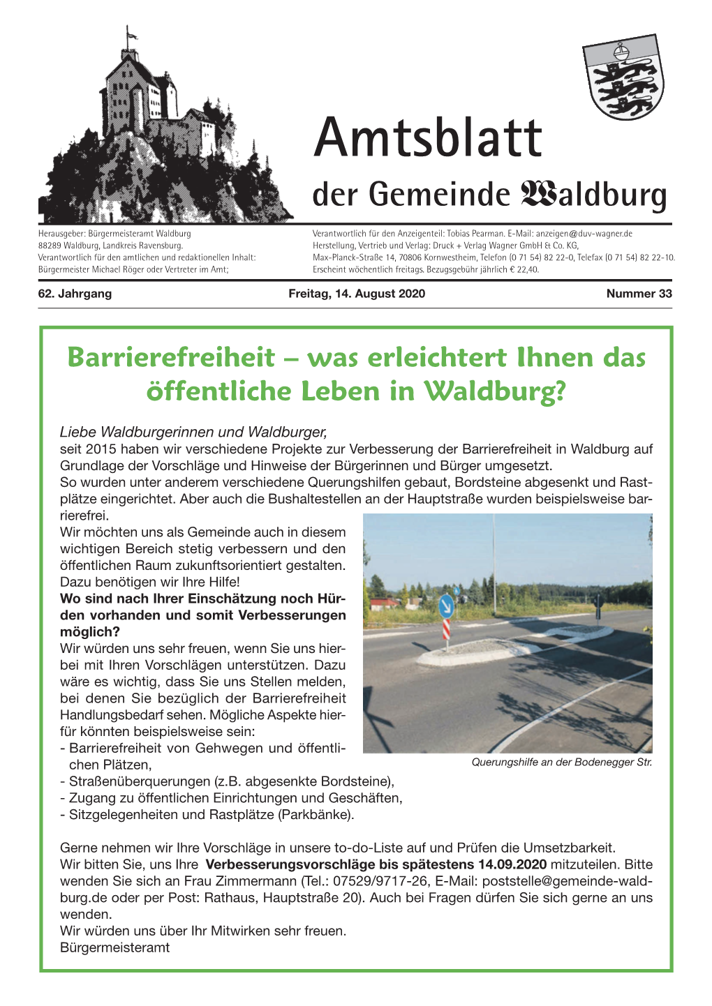 Was Erleichtert Ihnen Das Öffentliche Leben in Waldburg?