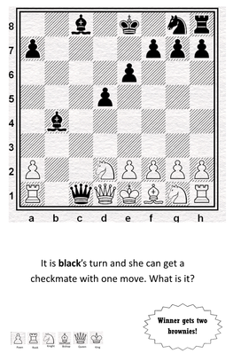 It Is Black's Turn and She Can Get a Checkmate with One Move. What Is