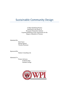 Sustainable Community Design