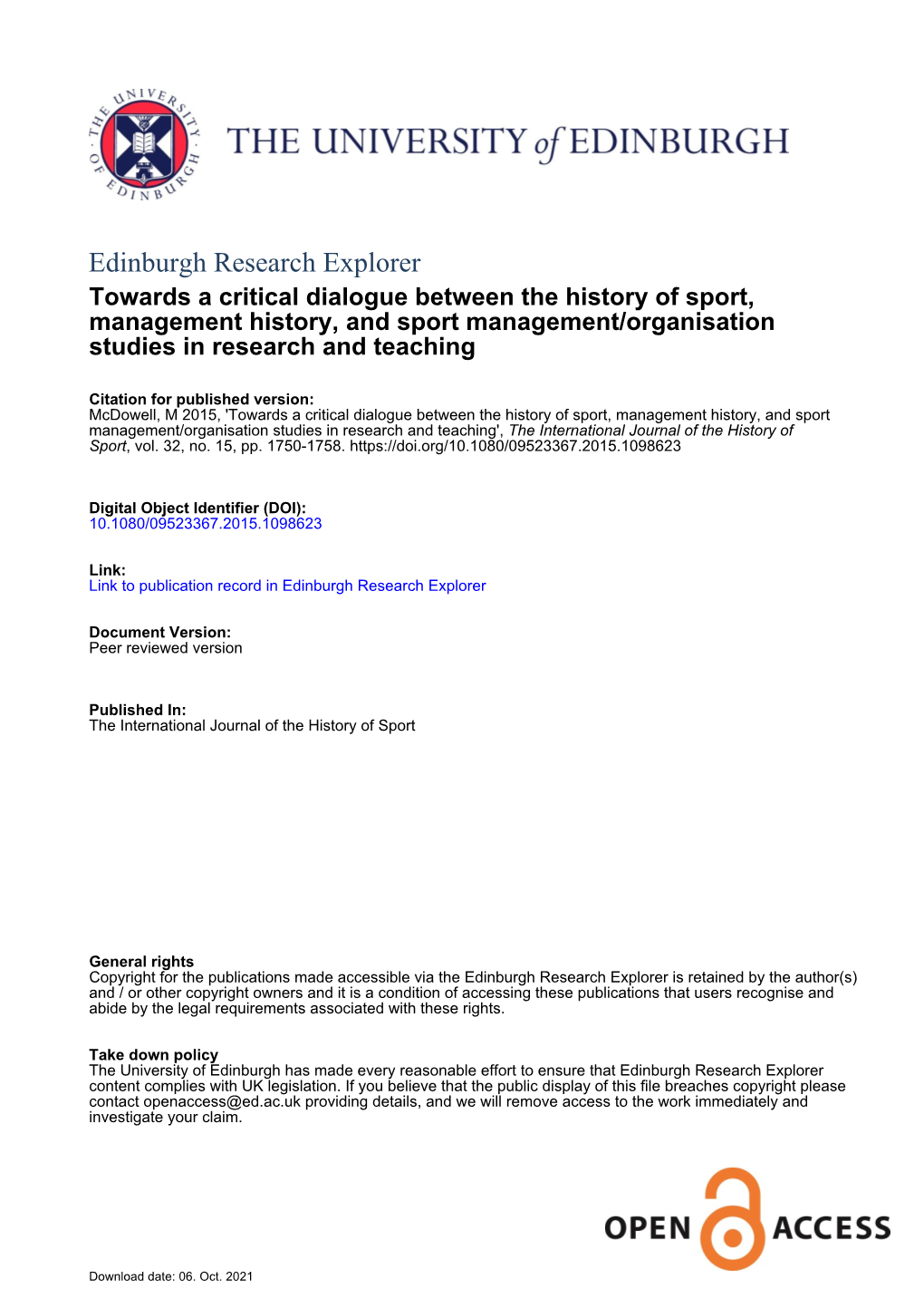 Edinburgh Research Explorer