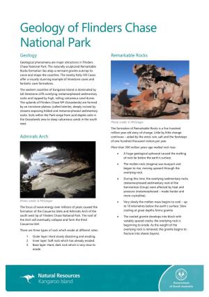 Geology of Flinders Chase National Park Geology Remarkable Rocks