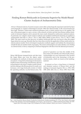 Finding Roman Brickyards in Germania Superior by Model-Based Cluster Analysis of Archaeometric Data