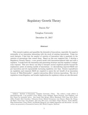 Regulatory Growth Theory