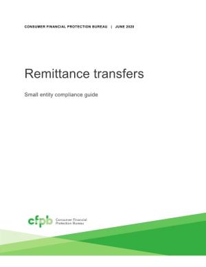CFPB: Remittance Transfers Small Entity Compliance Guide