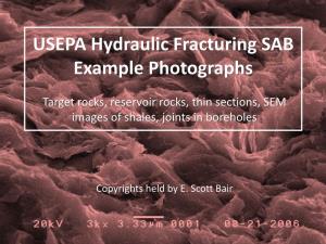 USEPA Hydraulic Fracturing SAB Example Photographs