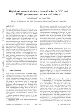 High-Level Numerical Simulations of Noise in CCD and CMOS