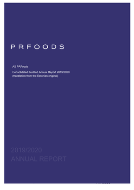 AS Prfoods Consolidated Audited Annual Report 2019/2020