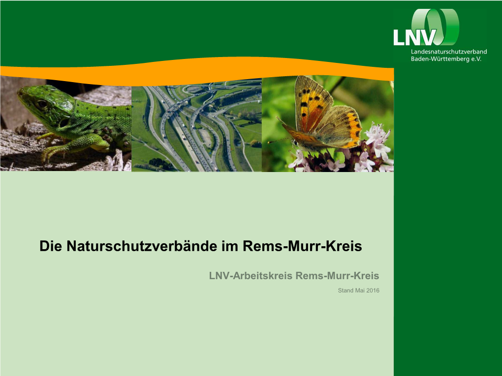 Die Naturschutzverbände Im Rems-Murr-Kreis