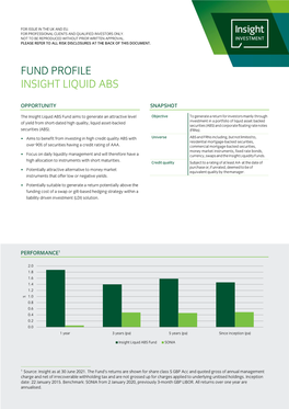 Fund Profile Insight Liquid Abs