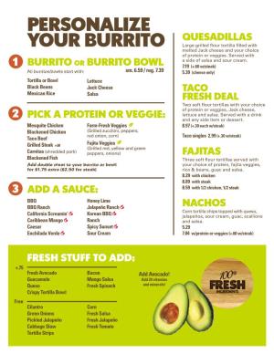 Personalize Your Burrito