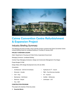 Cairns Convention Centre Refurbishment & Expansion Project