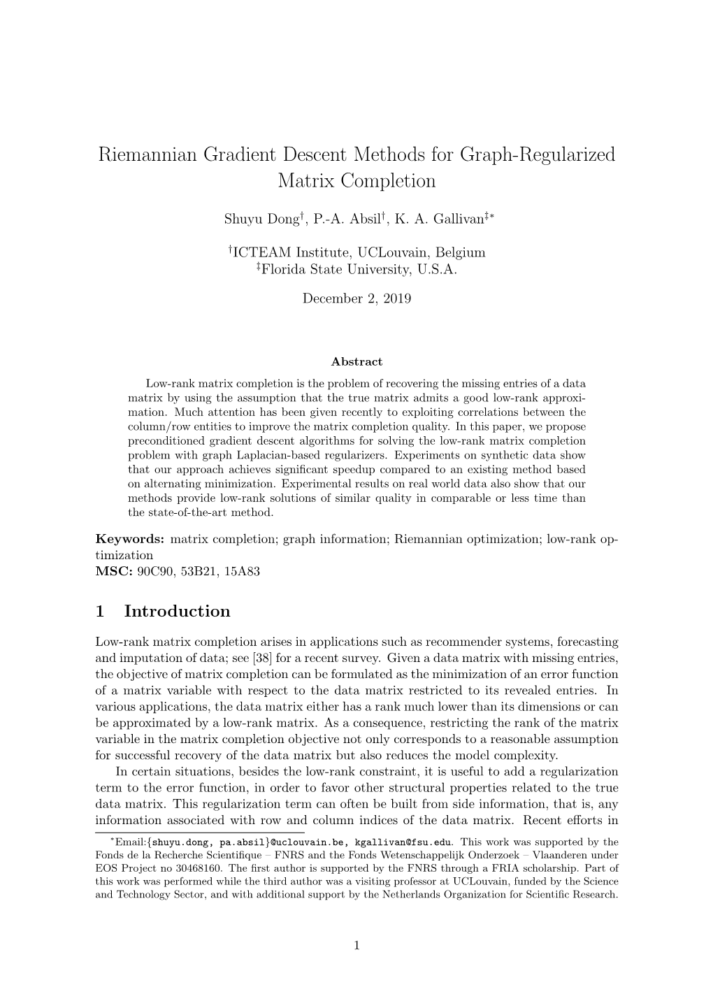 Riemannian Gradient Descent Methods for Graph-Regularized Matrix Completion