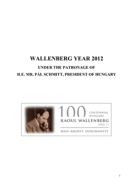 Raoul Wallenberg Year