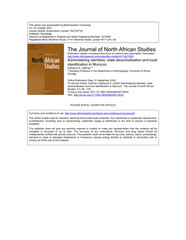 The Journal of North African Studies