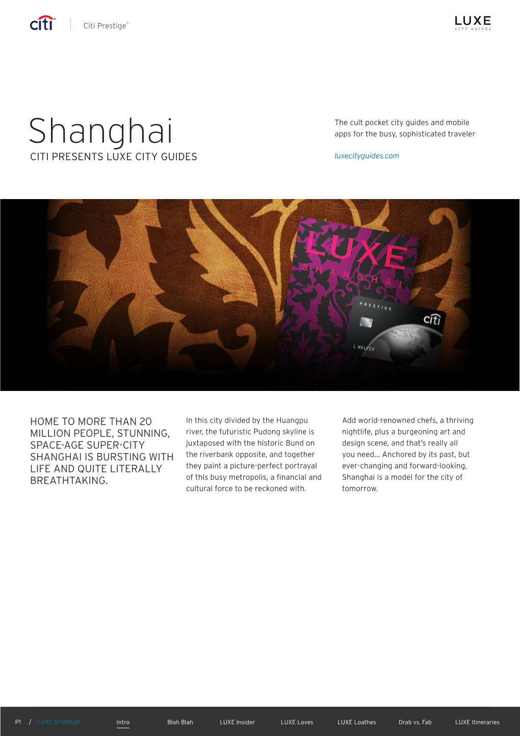 Shanghai Apps for the Busy, Sophisticated Traveler CITI PRESENTS LUXE CITY GUIDES Luxecityguides.Com