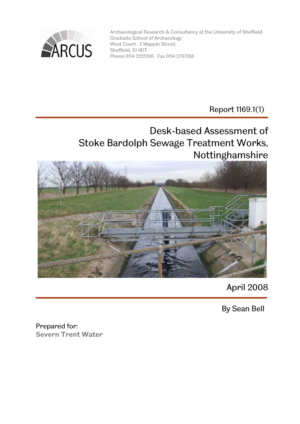 Desk-Based Assessment of Stoke Bardolph Sewage Treatment Works, Nottinghamshire