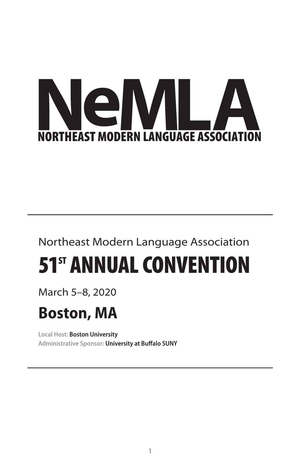 51ST ANNUAL CONVENTION March 5–8, 2020 Boston, MA