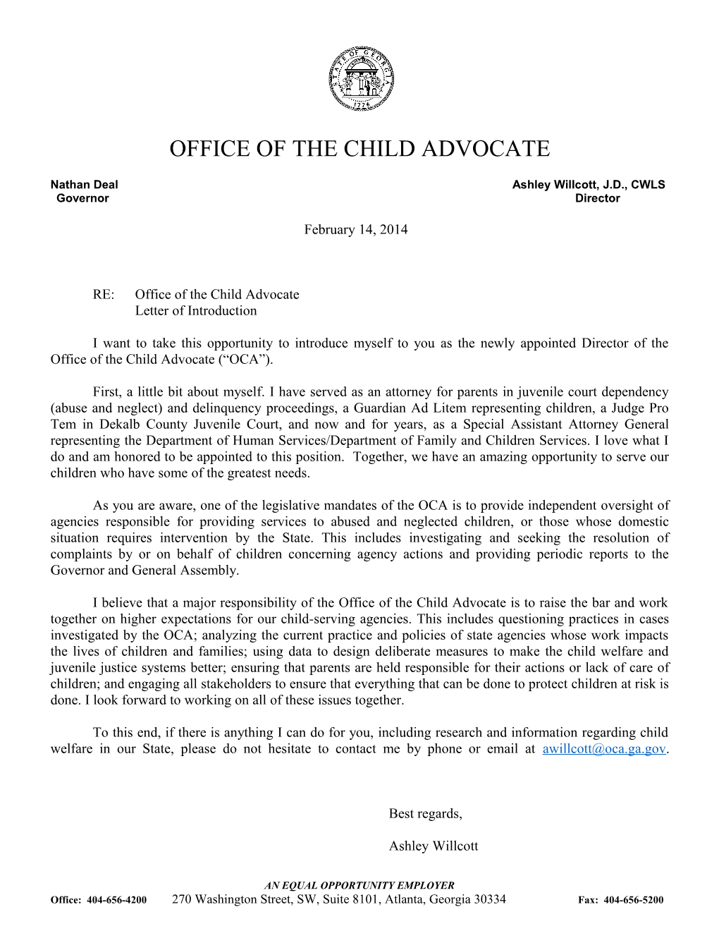 Office of the Child Advocate s1