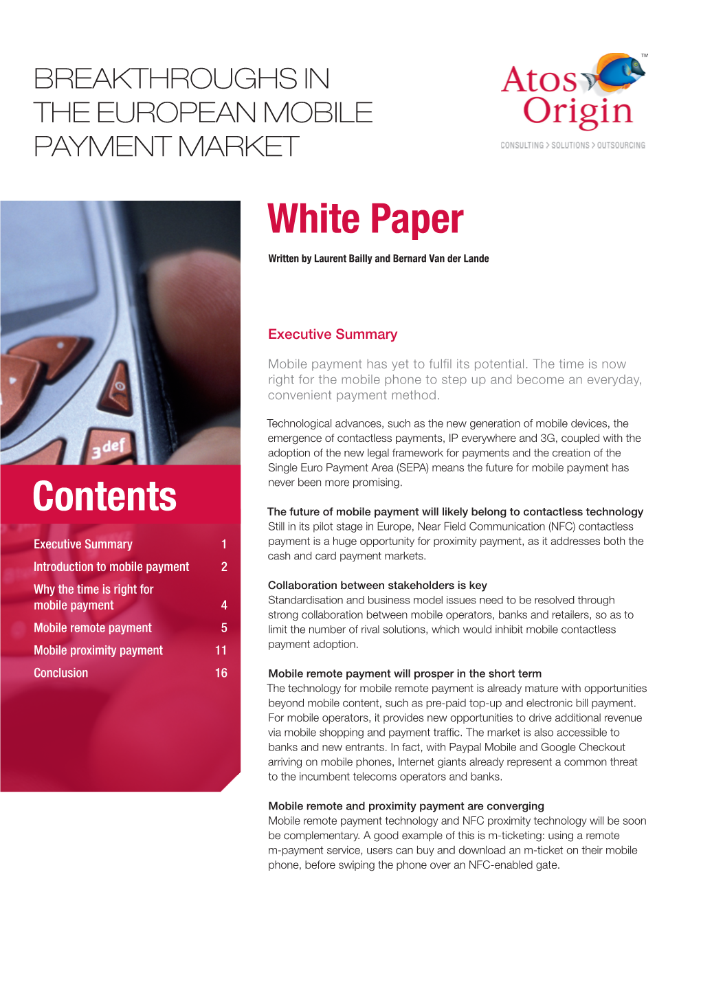 White Paper Contents