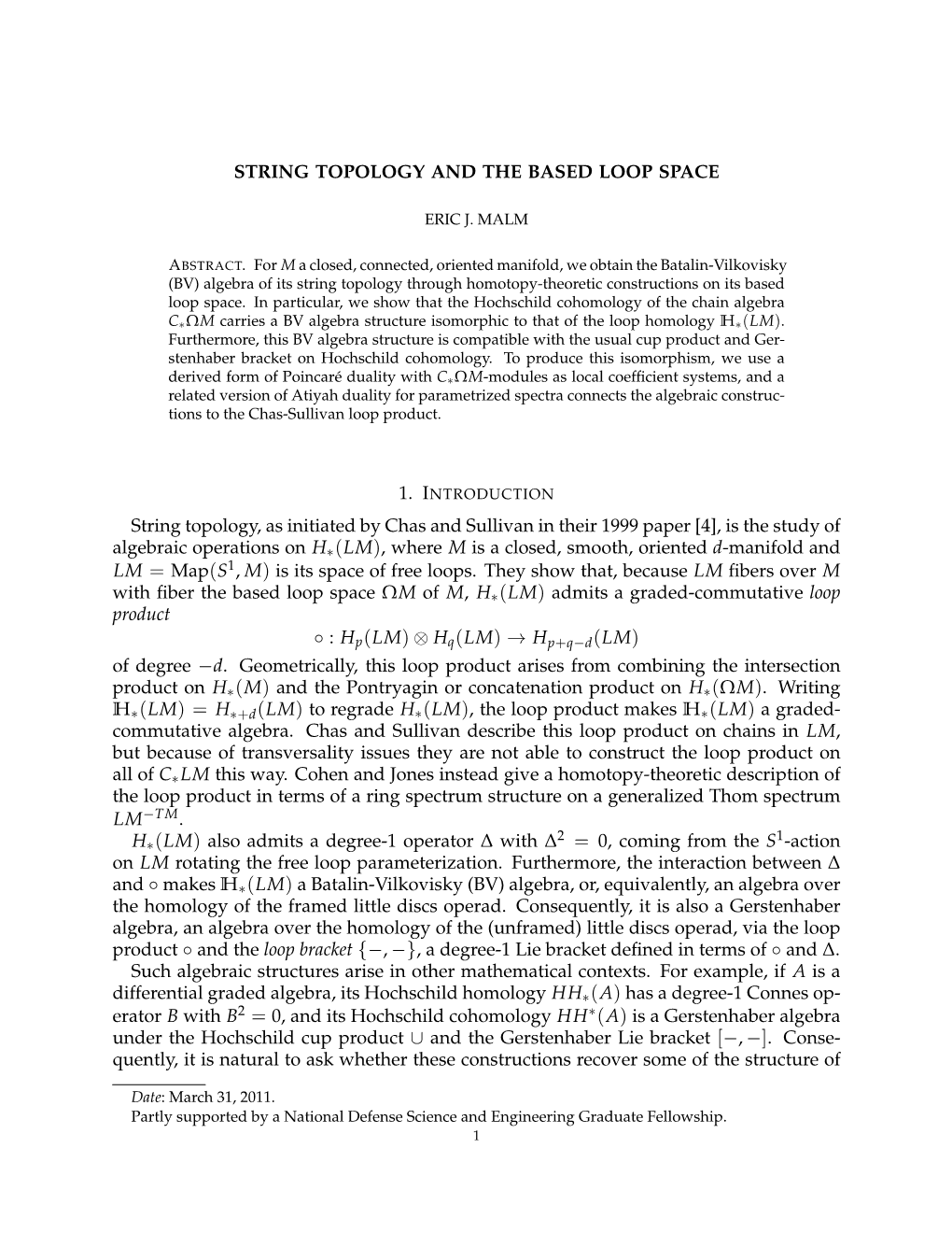 String Topology and the Based Loop Space