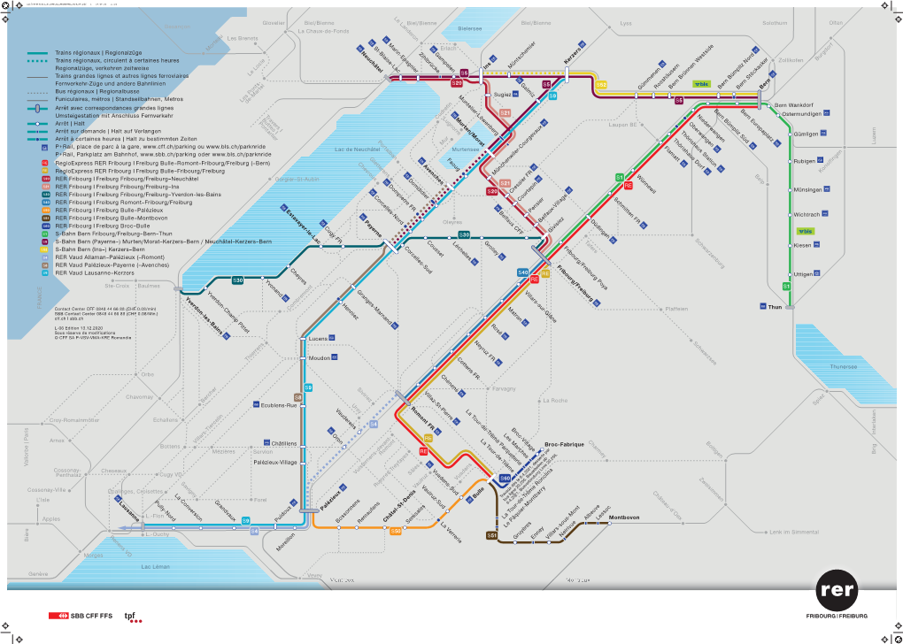 Plan RER Fribourg | Freiburg