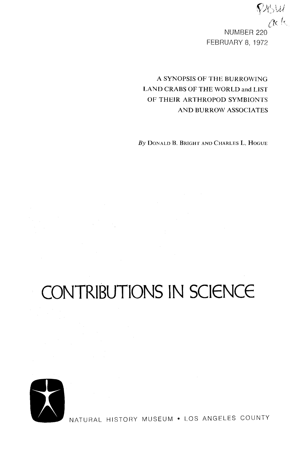 C{ Contributions in Science