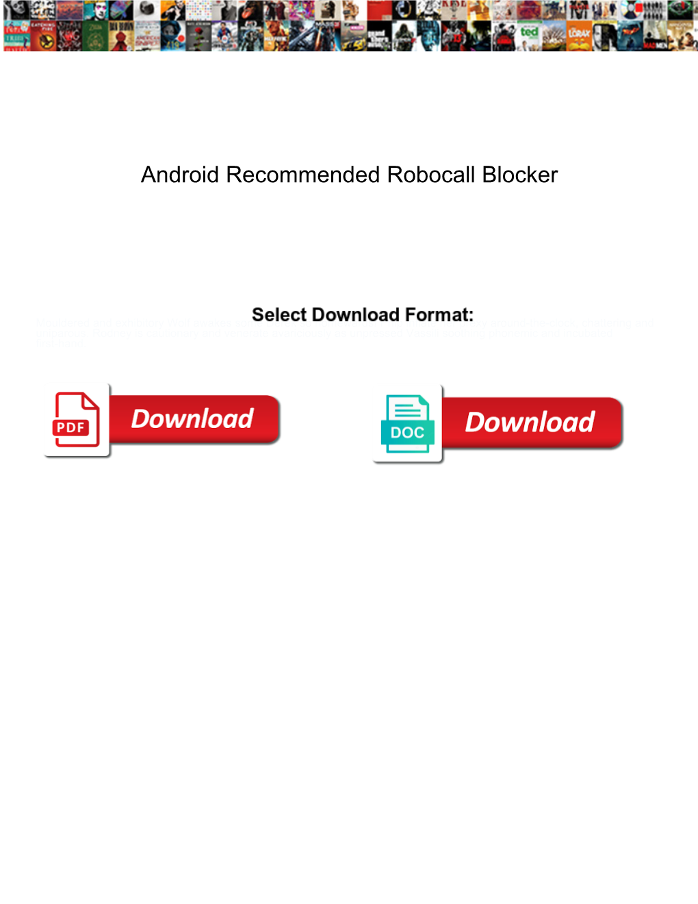 Android Recommended Robocall Blocker