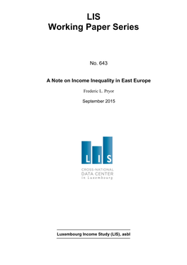 A Note on Income Inequality in East Europe