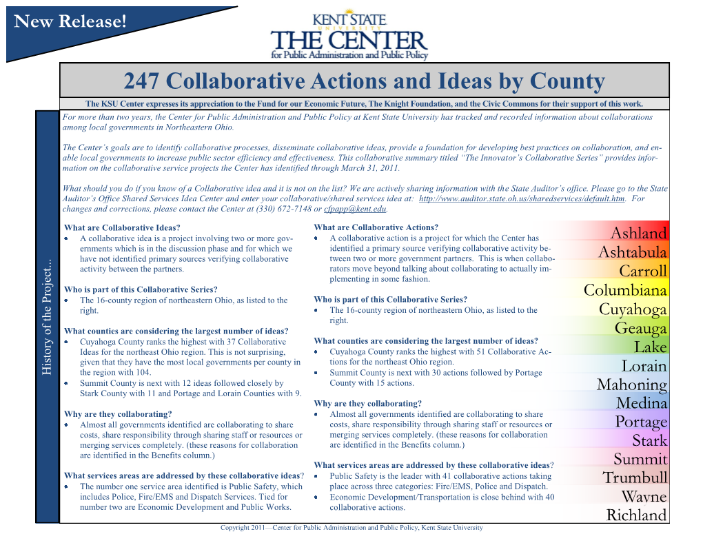 247 Collaborative Actions and Ideas by County