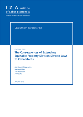 The Consequences of Extending Equitable Property Division Divorce Laws to Cohabitants