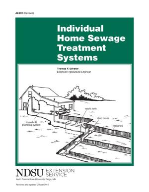 Individual Home Sewage Treatment Systems
