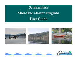 City of Sammamish Shoreline Master Program User Guide Residents’ User Guide