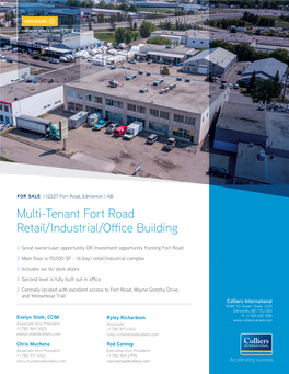 Multi-Tenant Fort Road Retail/Industrial/Office Building