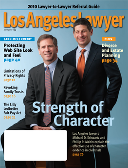 Los Angeles Lawyer June 2010 June2010 Issuemaster.Qxp 5/13/10 12:26 PM Page 5