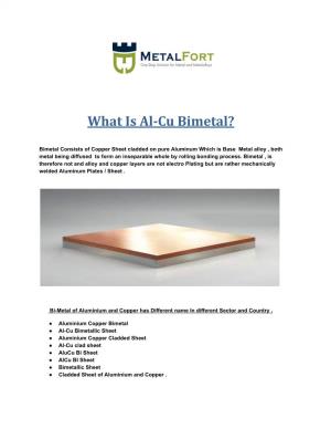 ​What Is Al-Cu Bimetal?