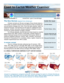 Coast to Cactus Weather Examiner