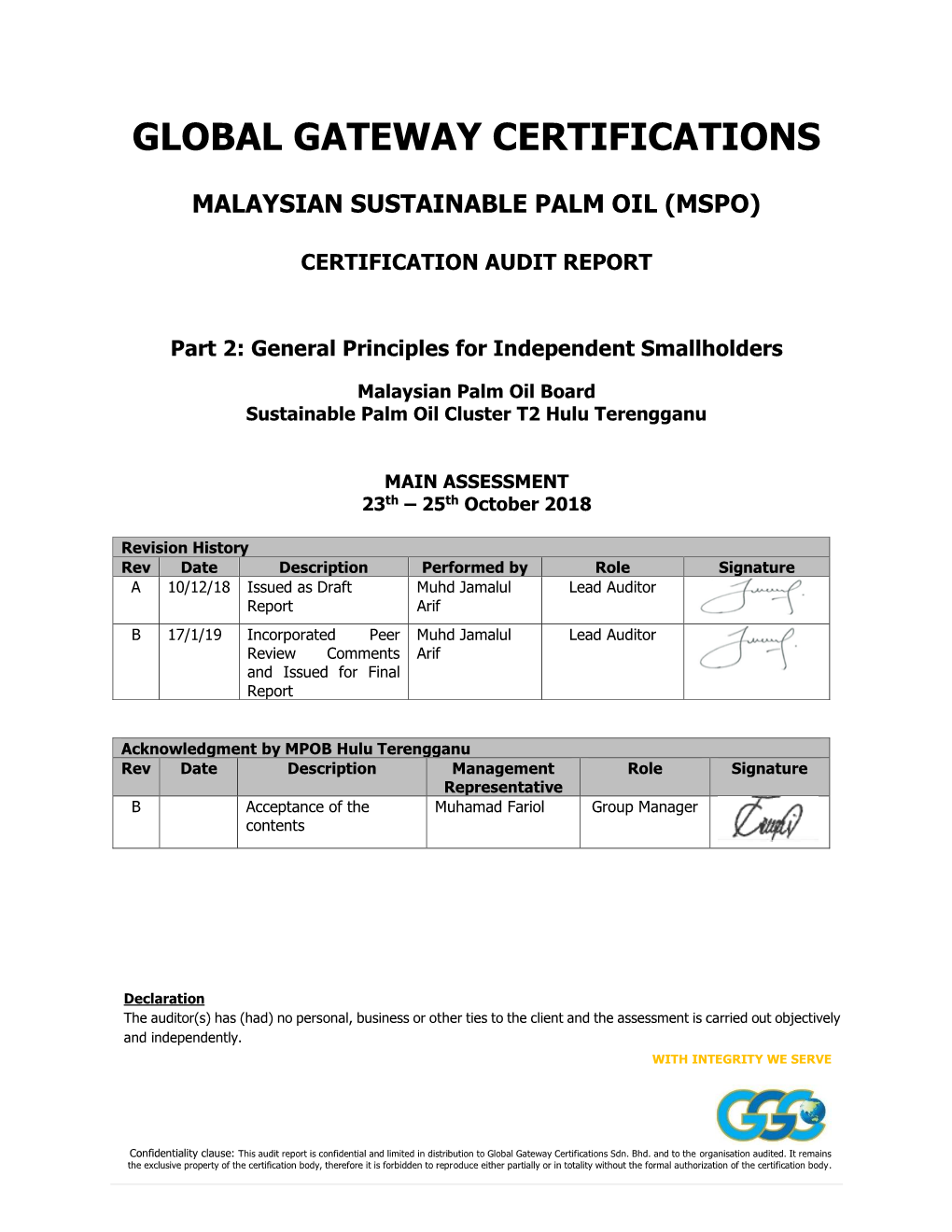 Global Gateway Certifications