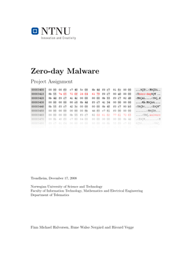 Zero-Day Malware Project Assignment