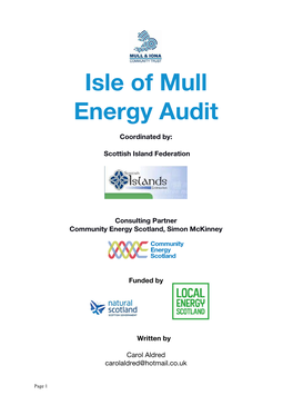 Isle of Mull Energy Audit