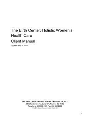 Holistic Women's Health Care Client Manual