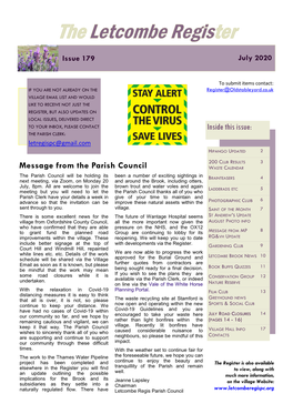 Inside This Issue: Message from the Parish Council