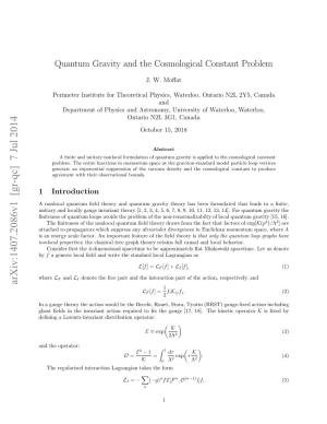 Quantum Gravity and the Cosmological Constant Problem
