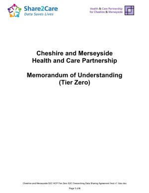 Cheshire and Merseyside Health and Care Partnership Memorandum of Understanding (Tier Zero)