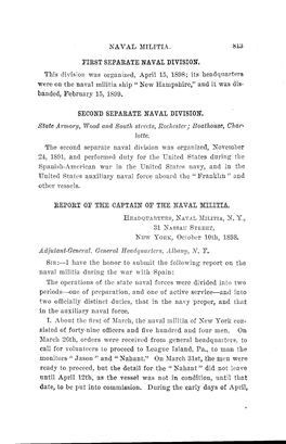 Report of the Captain of the Naval Militia