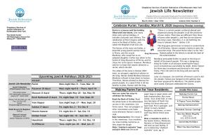 Jewish Life Newsletter
