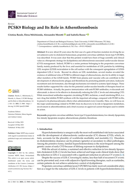 PCSK9 Biology and Its Role in Atherothrombosis