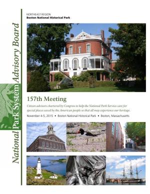 157Th Meeting of the National Park System Advisory Board November 4-5, 2015