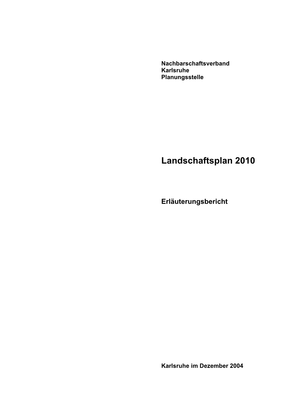 Landschaftsplan 2010