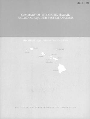 Summary of the Oahu, Hawaii, Regional Aquifer-System Analysis
