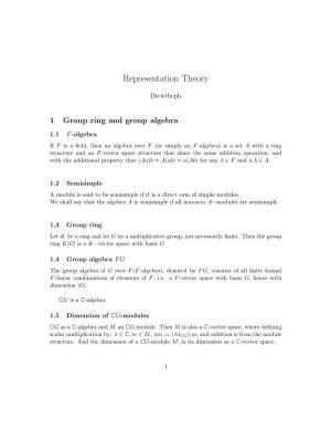 Representation Theory